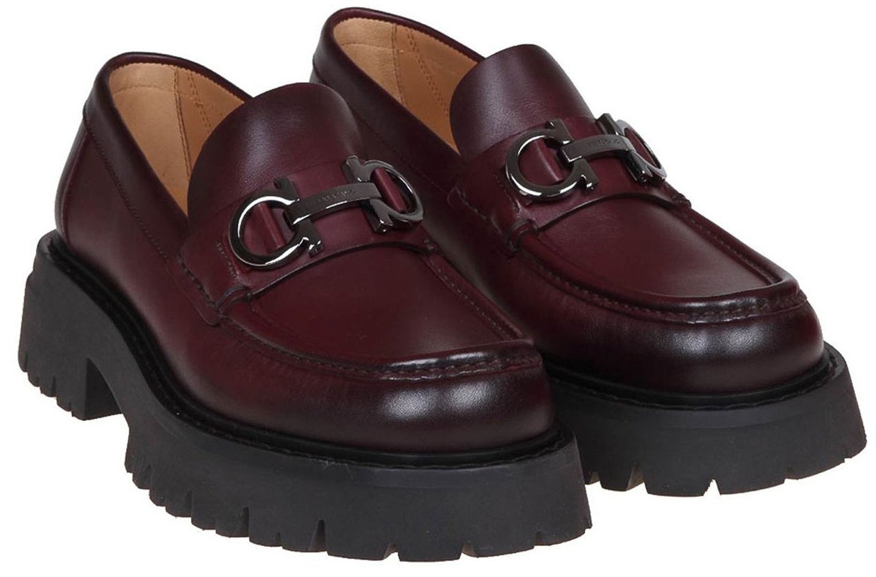 Ferragamo Ferragamo Florian leather moccasin Loafers Rood