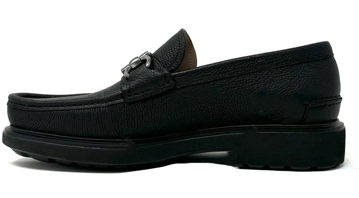 Ferragamo Salvatore Ferragamo Glasgow Leather Loafers Zwart