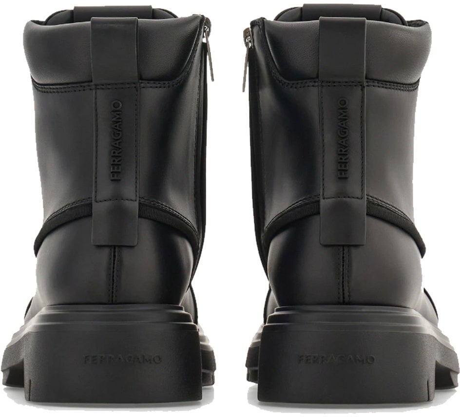 Ferragamo Salvatore Ferragamo Lace-Up Boots Zwart