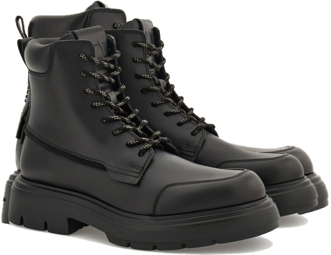 Ferragamo Salvatore Ferragamo Lace-Up Boots Zwart