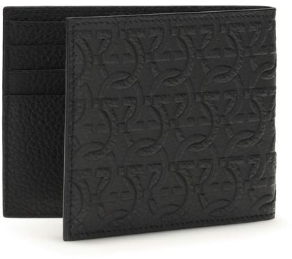Ferragamo Ferragamo Black Calf Leather Bos Taurus Wallet Zwart