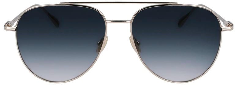 Ferragamo Gold Metal Sunglasses Goud