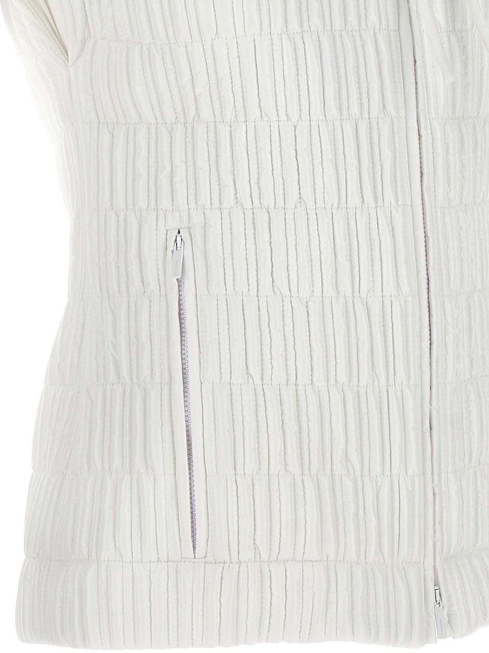 Ferragamo White Polyamide Sleeveless Jacket Wit