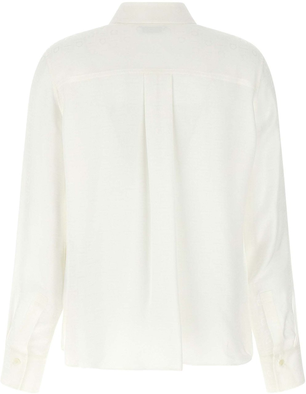 Ferragamo White Silk Blouse Wit