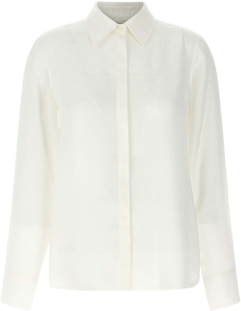 Ferragamo White Silk Blouse Wit