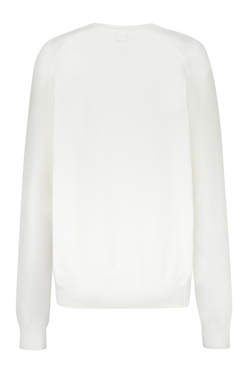 Ferragamo Long sleeve crew-neck sweater Wit