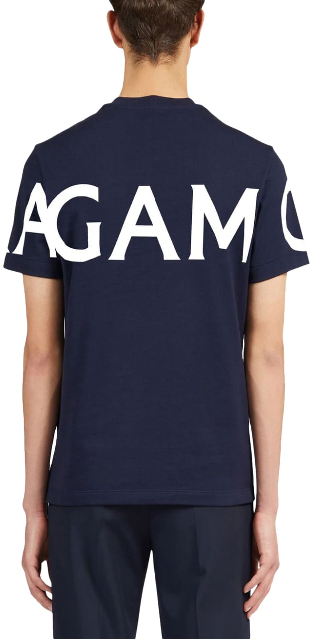 Ferragamo T-Shirts And Polos Blue Blauw
