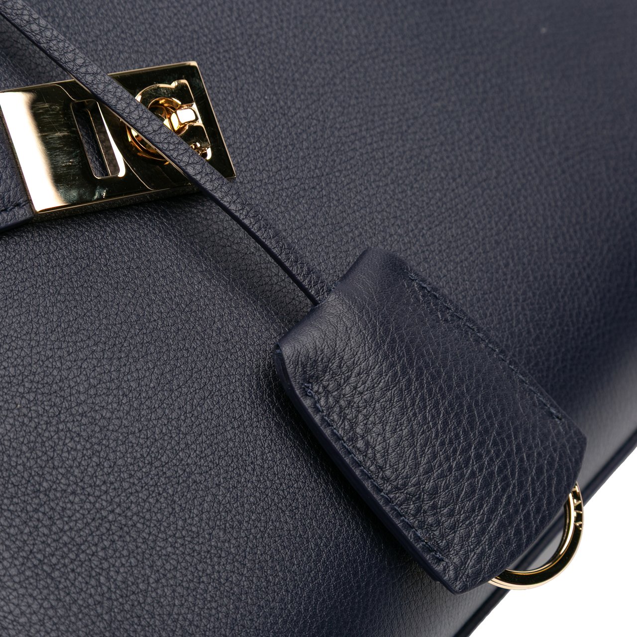 Ferragamo Small Leather Hug Satchel Zwart