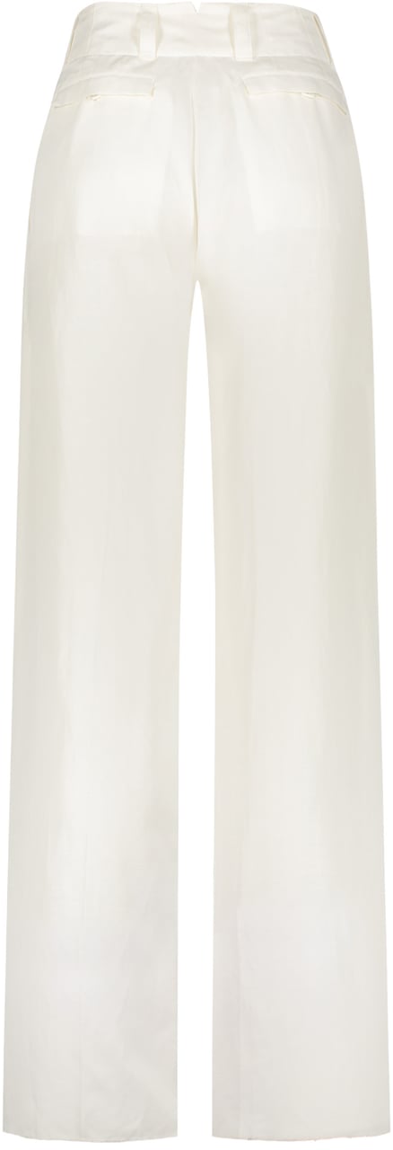 Ferragamo Silk and linen trousers Wit