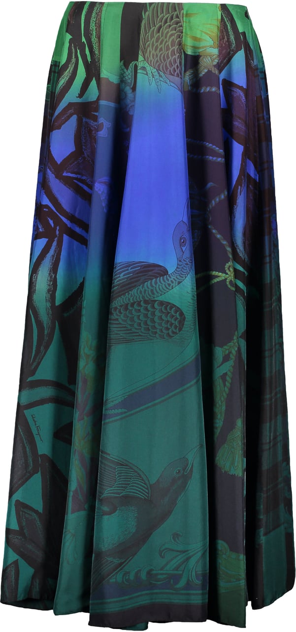 Ferragamo Jacquard skirt Groen