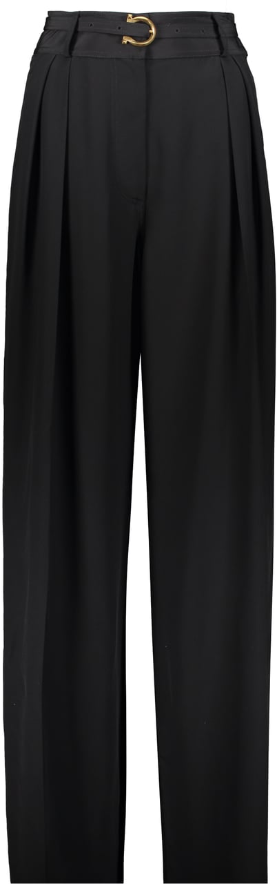 Ferragamo Silk trousers Zwart