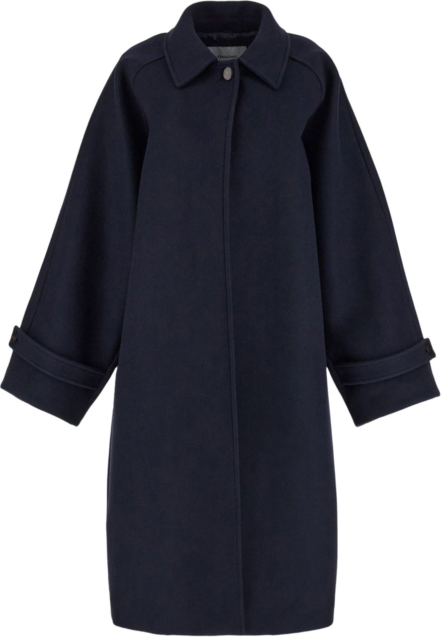 Ferragamo Coats Blue Blauw