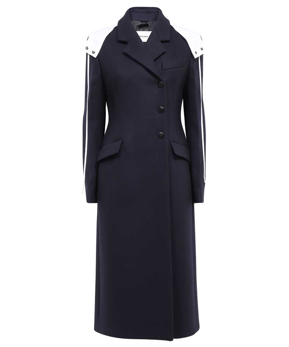 Ferragamo Wool long coat Blauw