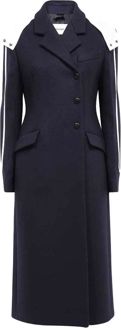 Ferragamo Wool long coat Blauw
