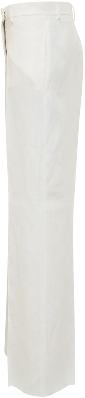 Ferragamo Pantalone in Seta e Viscosa Wit