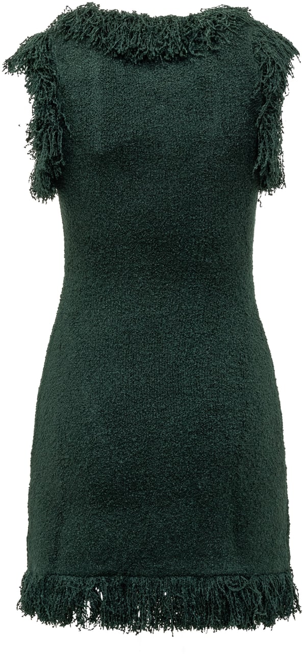 Ferragamo Abito Verde con Frange Ferragamo Groen