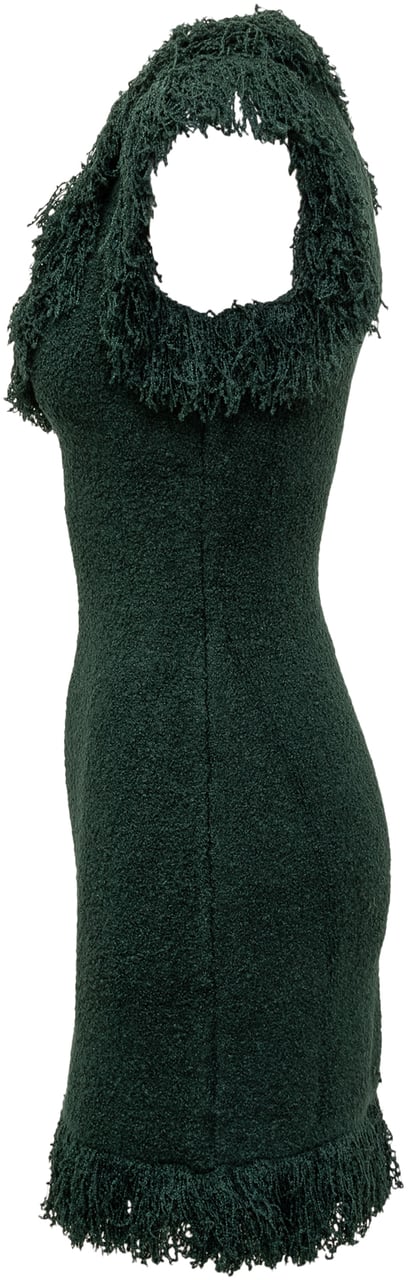 Ferragamo Abito Verde con Frange Ferragamo Groen