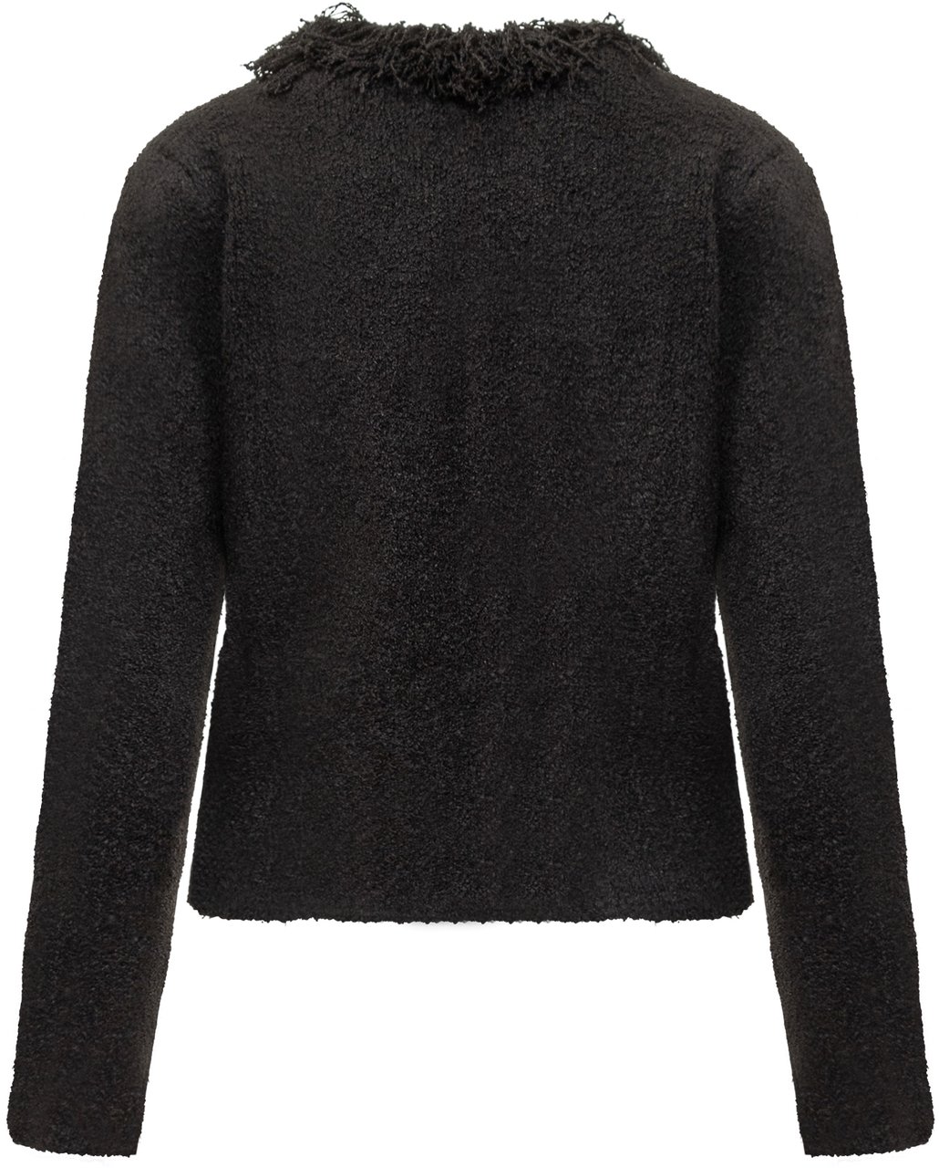 Ferragamo Cardigan Nero con Frange Ferragamo Zwart
