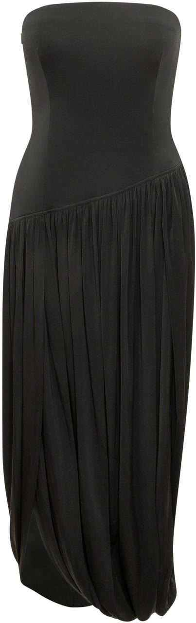 Ferragamo Abito Lungo Senza Spalline Zwart