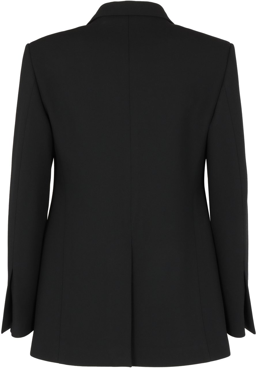 Ferragamo Contrasting lapel tuxedo blazer Zwart