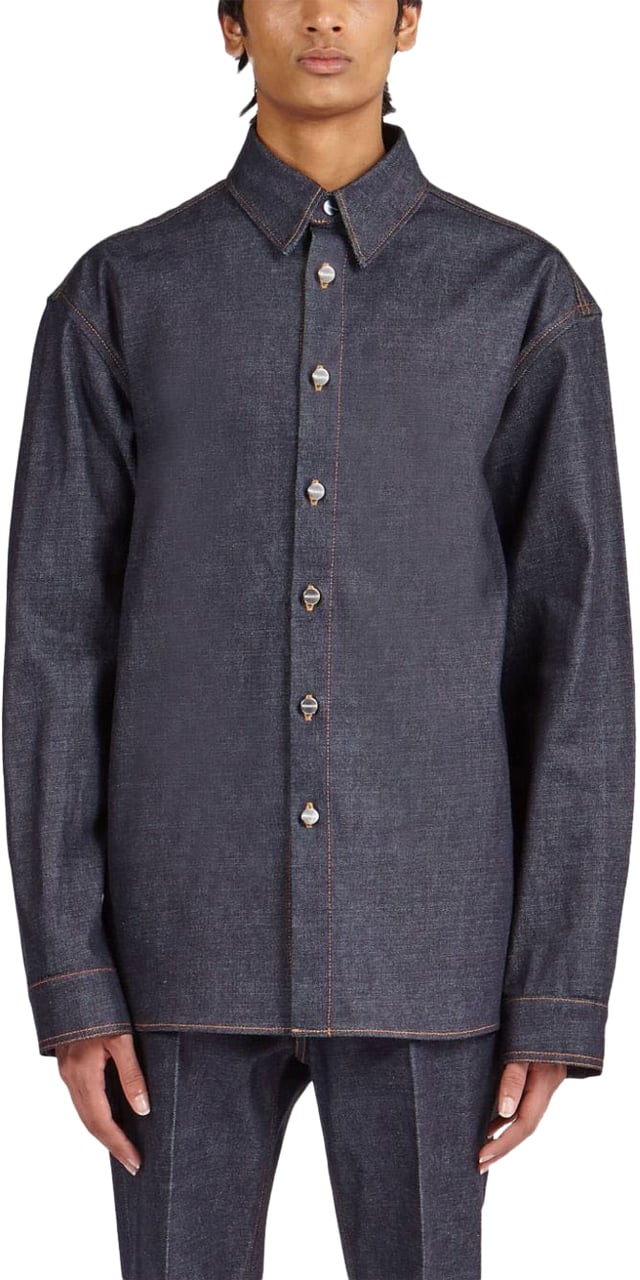 Ferragamo Shirts Blue Blauw