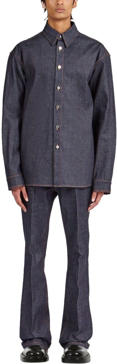 Ferragamo Shirts Blue Blauw