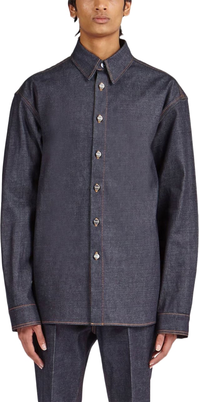 Ferragamo Shirts Blu Blauw