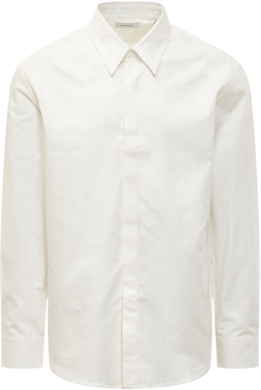 Ferragamo Camicia Ferragamo Gancini Monogram Wit