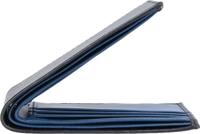 Ferragamo Black Gancini Leather Bi-Fold Wallet Zwart