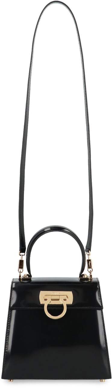 Ferragamo Iconic leather handbag Zwart