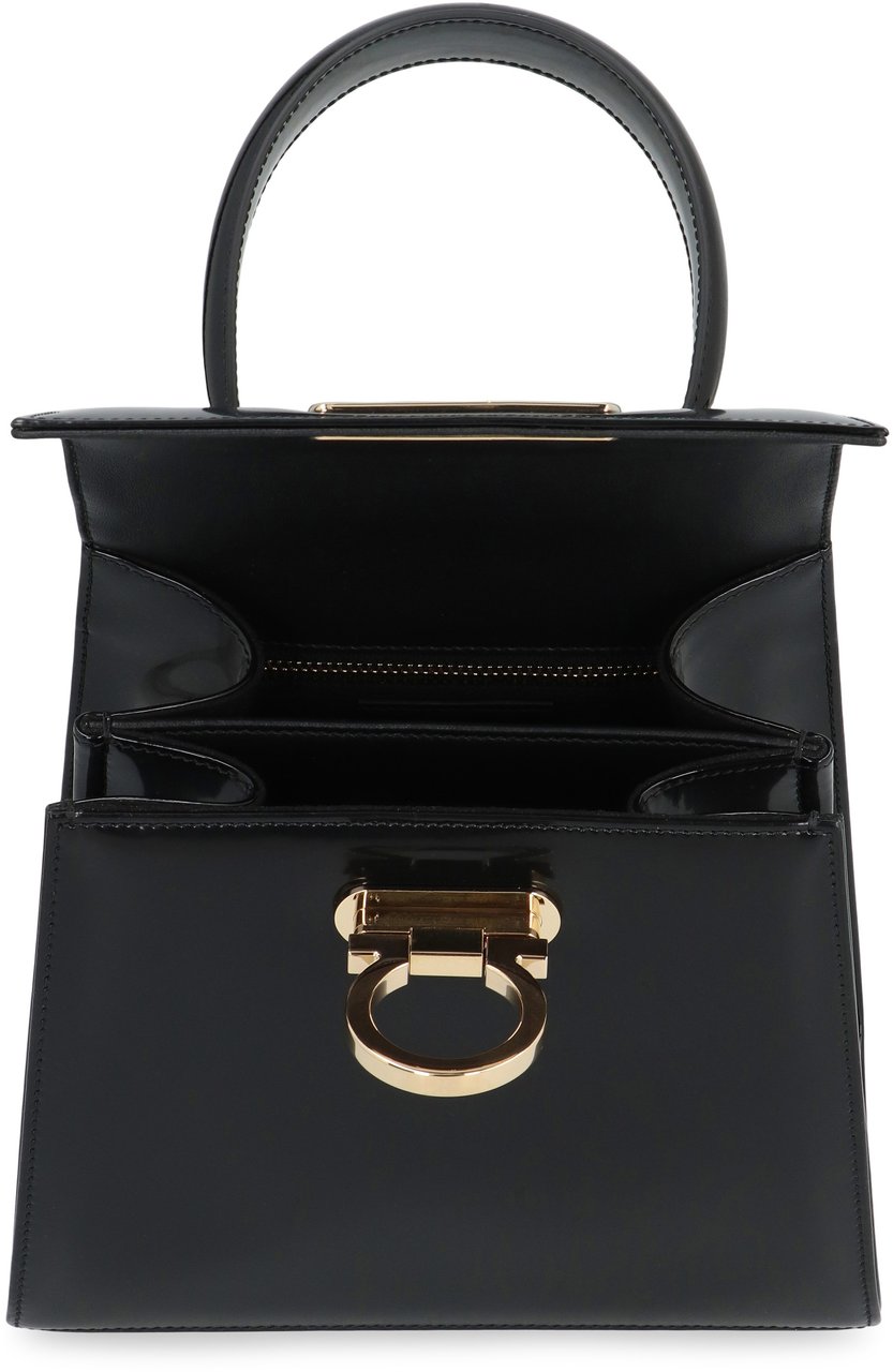 Ferragamo Iconic leather handbag Zwart