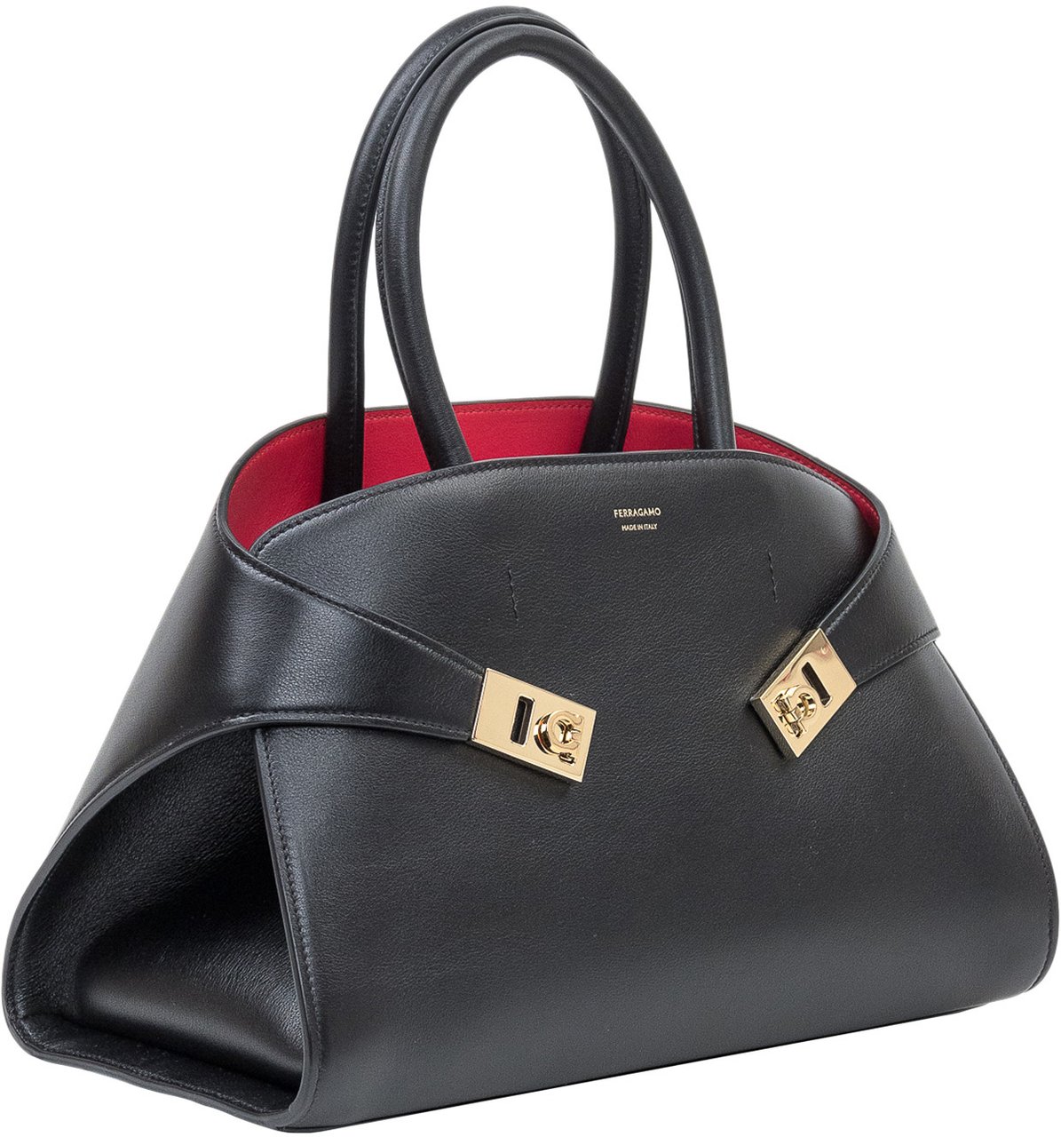 Ferragamo Borsa A Mano Strutturata Zwart