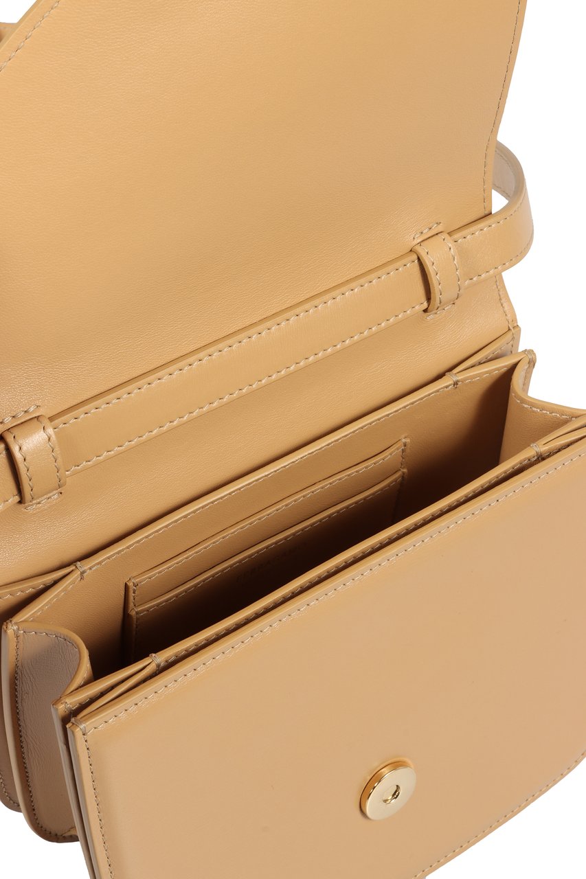 Ferragamo Fiamma leather crossbody bag Beige