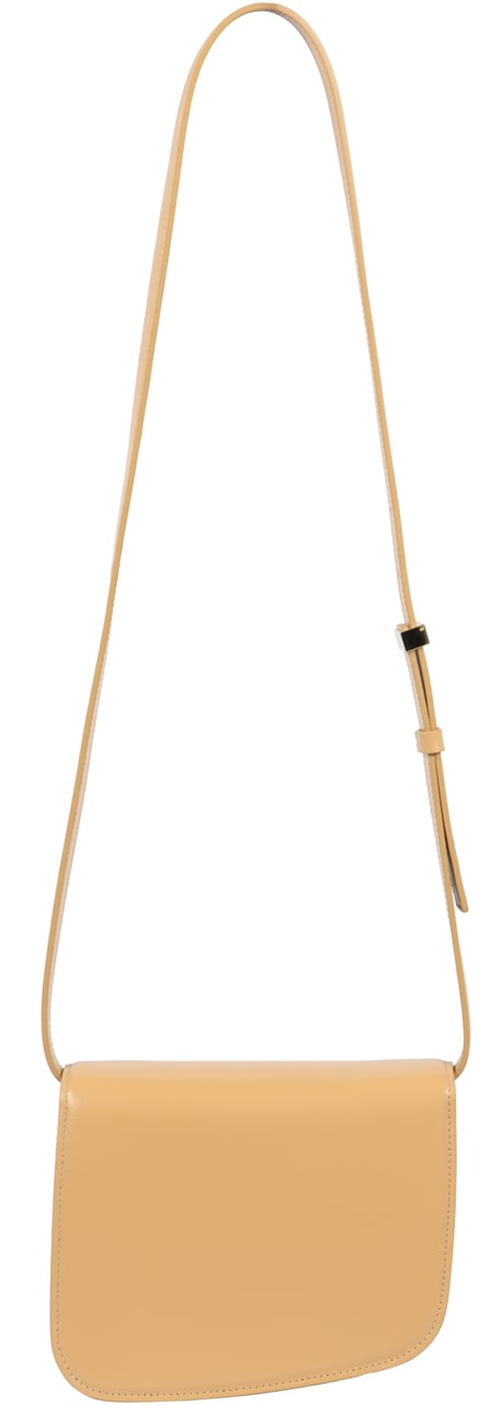 Ferragamo Fiamma leather crossbody bag Beige
