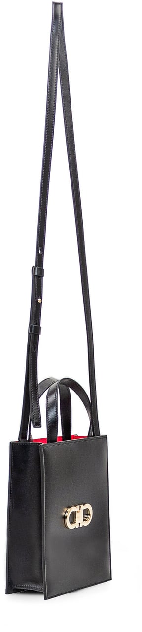 Ferragamo Borsa Tote Gancini Mini Zwart