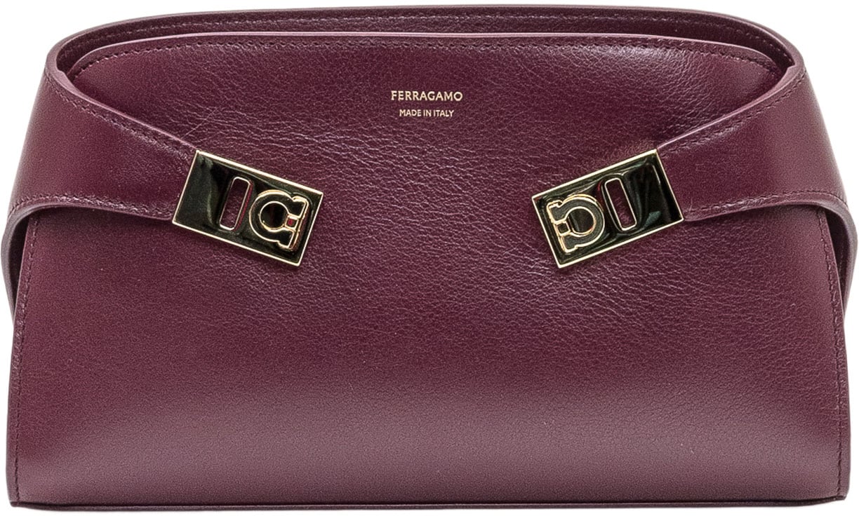 Ferragamo Borsa a Spalla con Dettagli a Gancio Paars