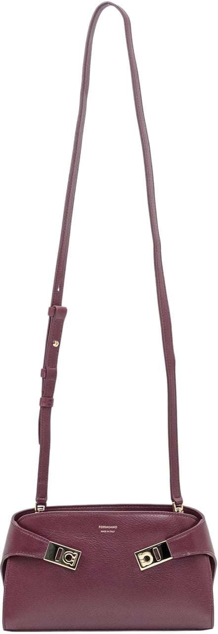 Ferragamo Borsa a Spalla con Dettagli a Gancio Paars