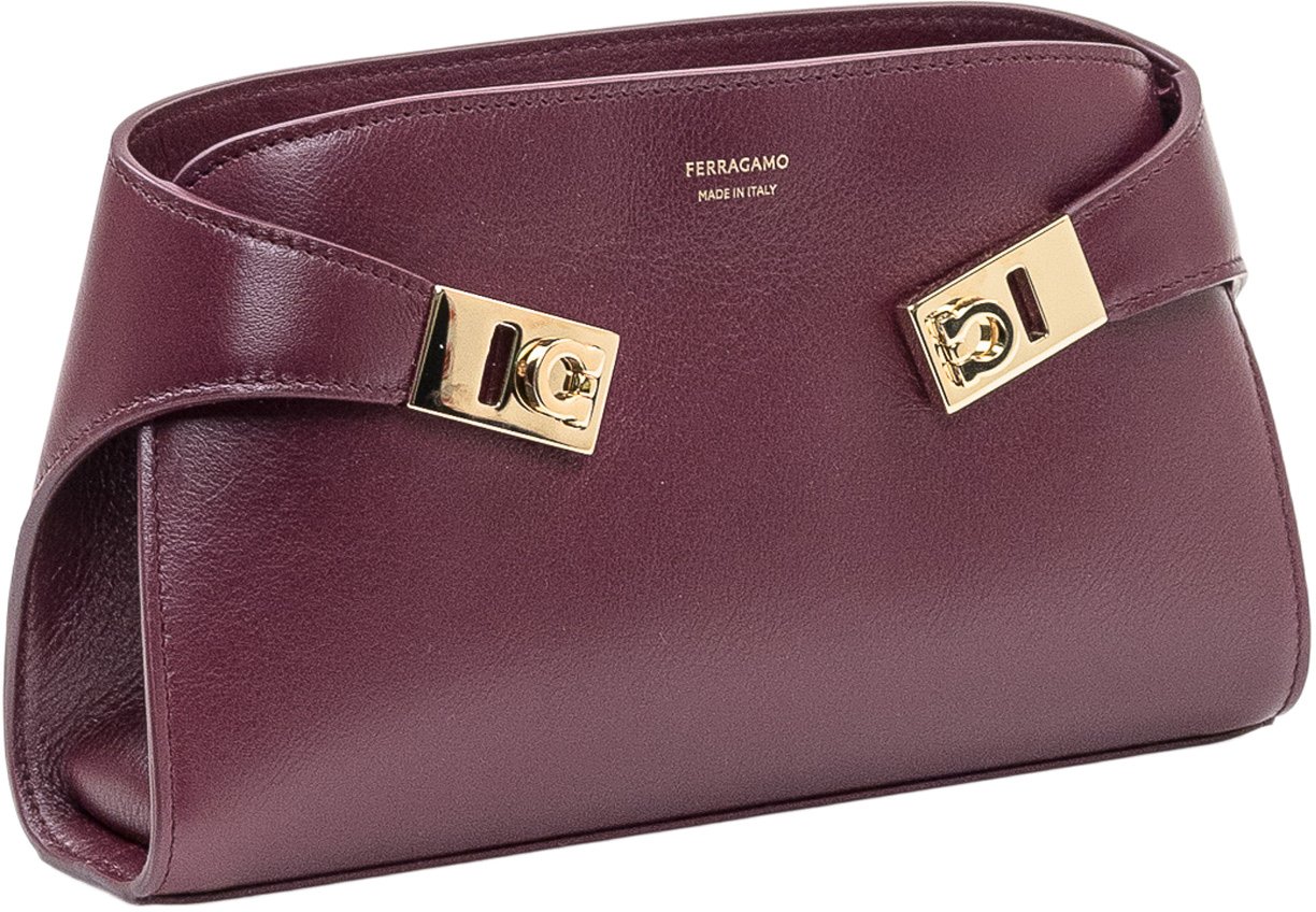 Ferragamo Borsa a Spalla con Dettagli a Gancio Paars