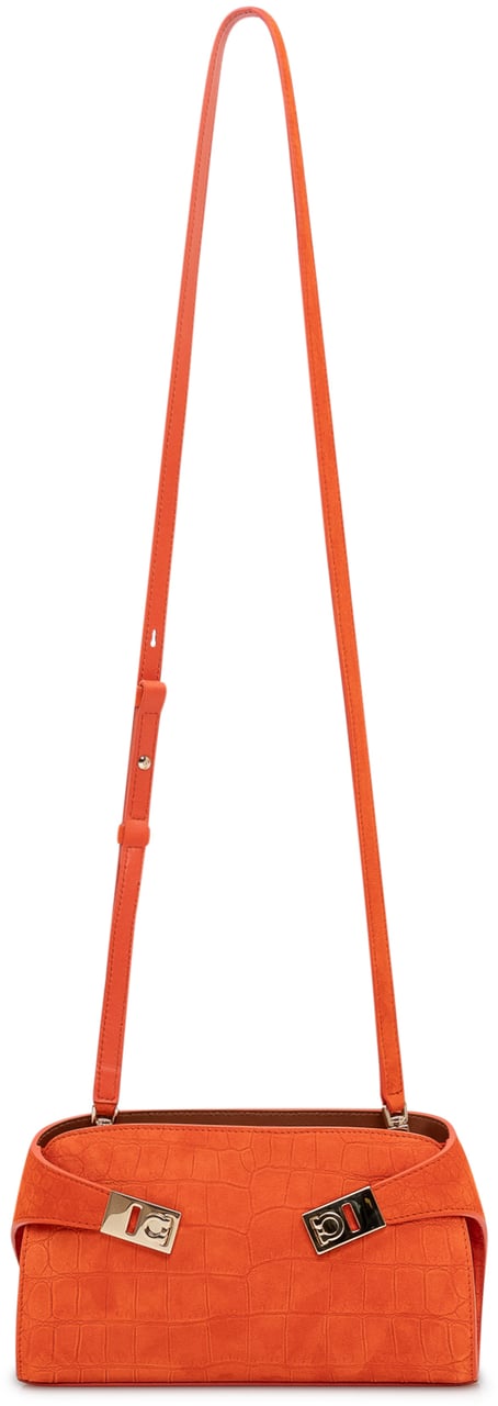 Ferragamo Borsa a Spalla con Manico e Fibbie Frontali Oranje