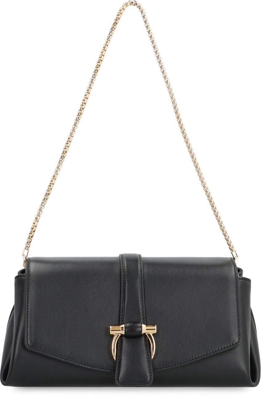 Ferragamo Leather crossbody bag Zwart