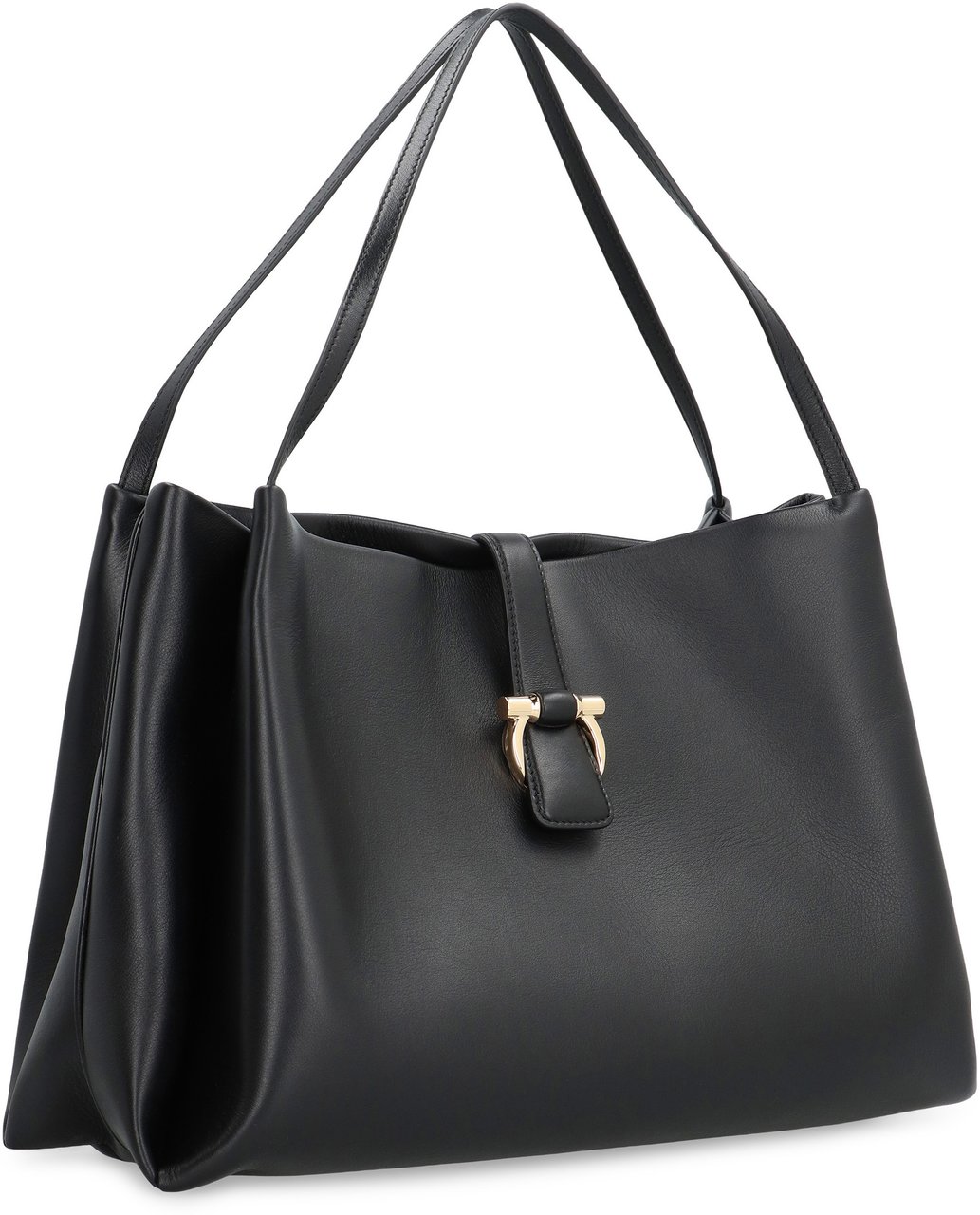 Ferragamo Leather tote Zwart