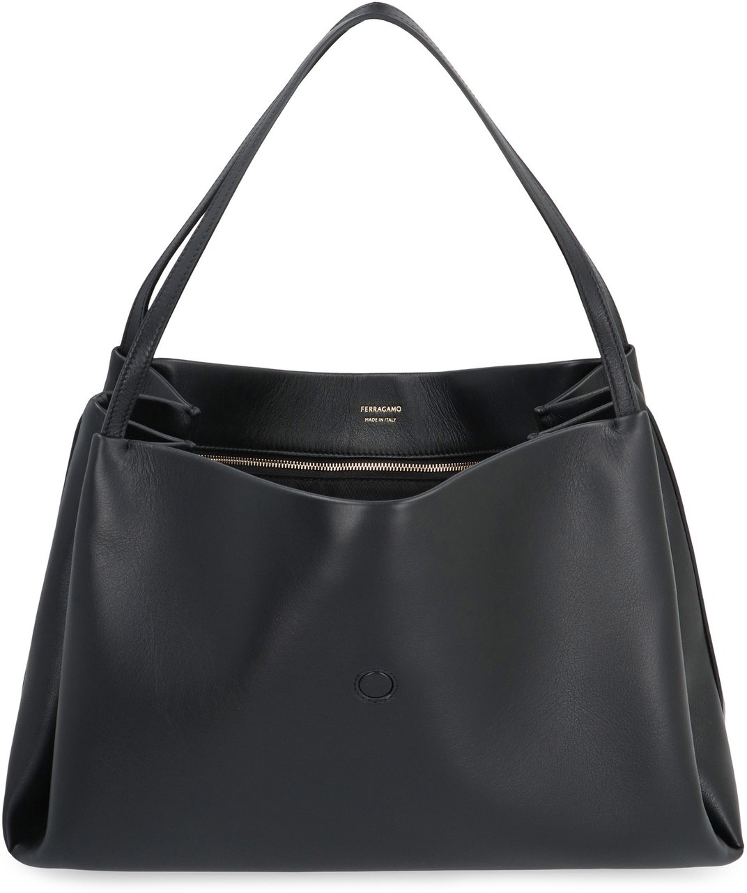 Ferragamo Leather tote Zwart