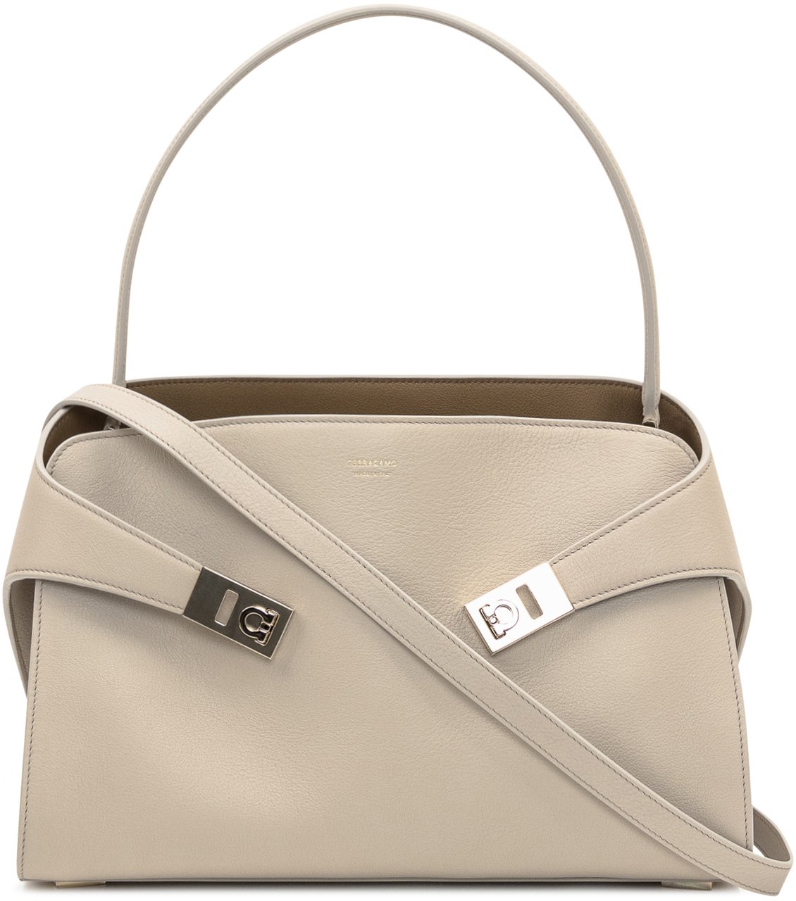 Ferragamo Borsa a Spalla Piccola in Pelle Wit