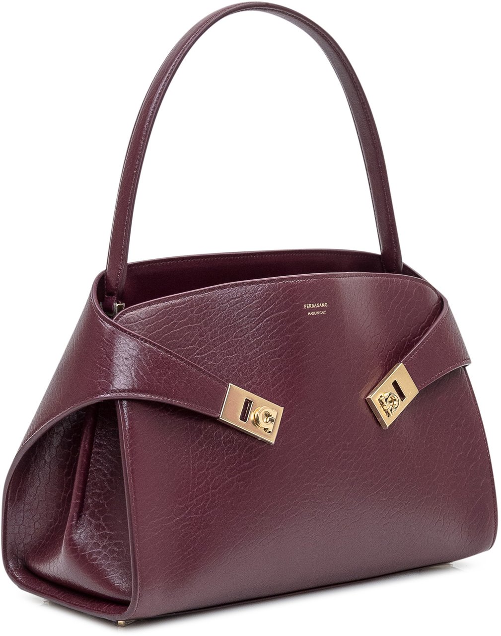 Ferragamo Ferragamo Borsa Hug S in Pelle Bordeaux Rood
