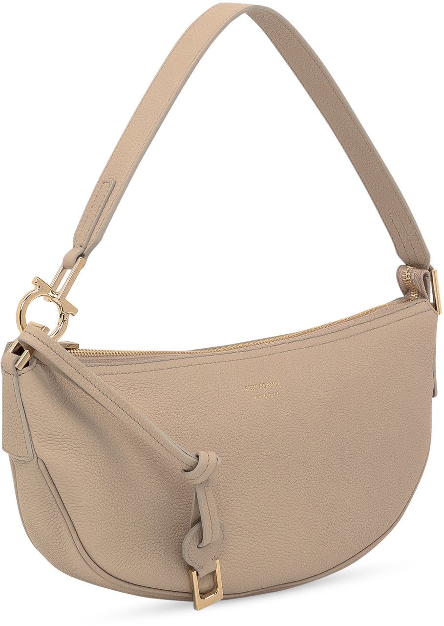Ferragamo Borsa a Spalla  Piccola Hobo Beige