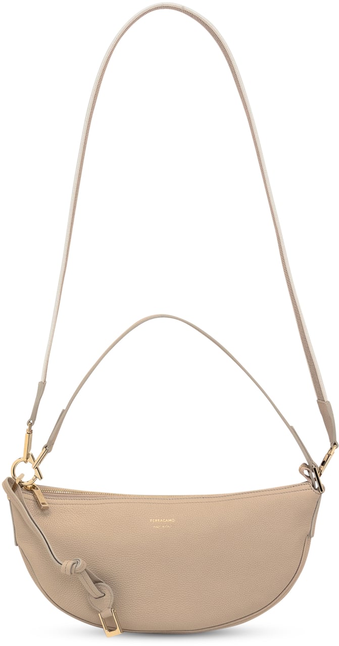 Ferragamo Borsa a Spalla  Piccola Hobo Beige