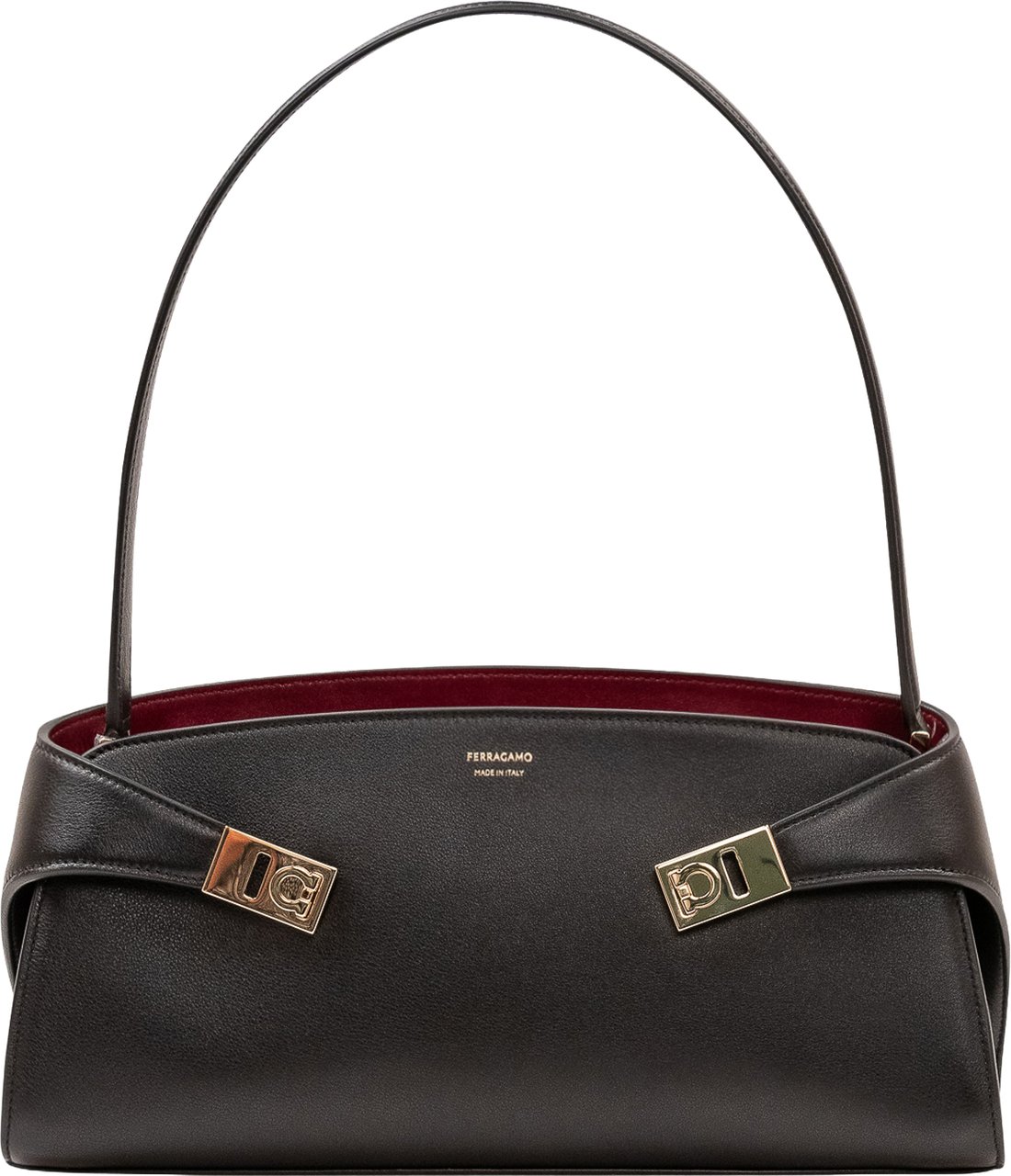 Ferragamo Borsa Hug East West a Spalla Zwart