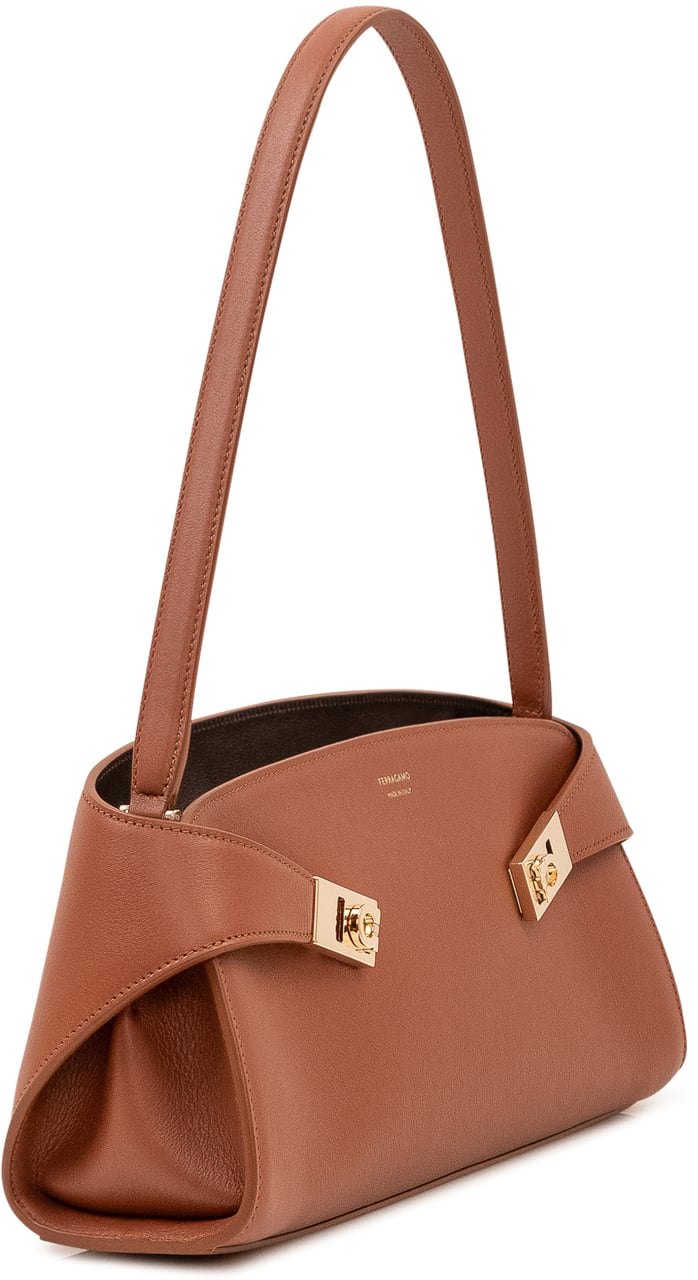 Ferragamo Borsa Hug East West a Spalla Beige