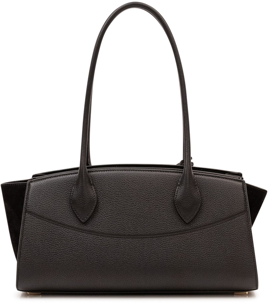 Ferragamo Borsa ST Soft Est Ovest con Doppi Manici Zwart