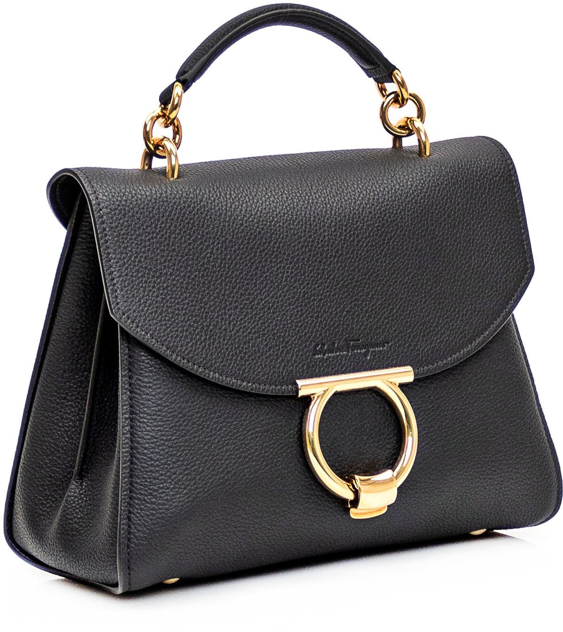 Ferragamo Borsa Gancini Zwart